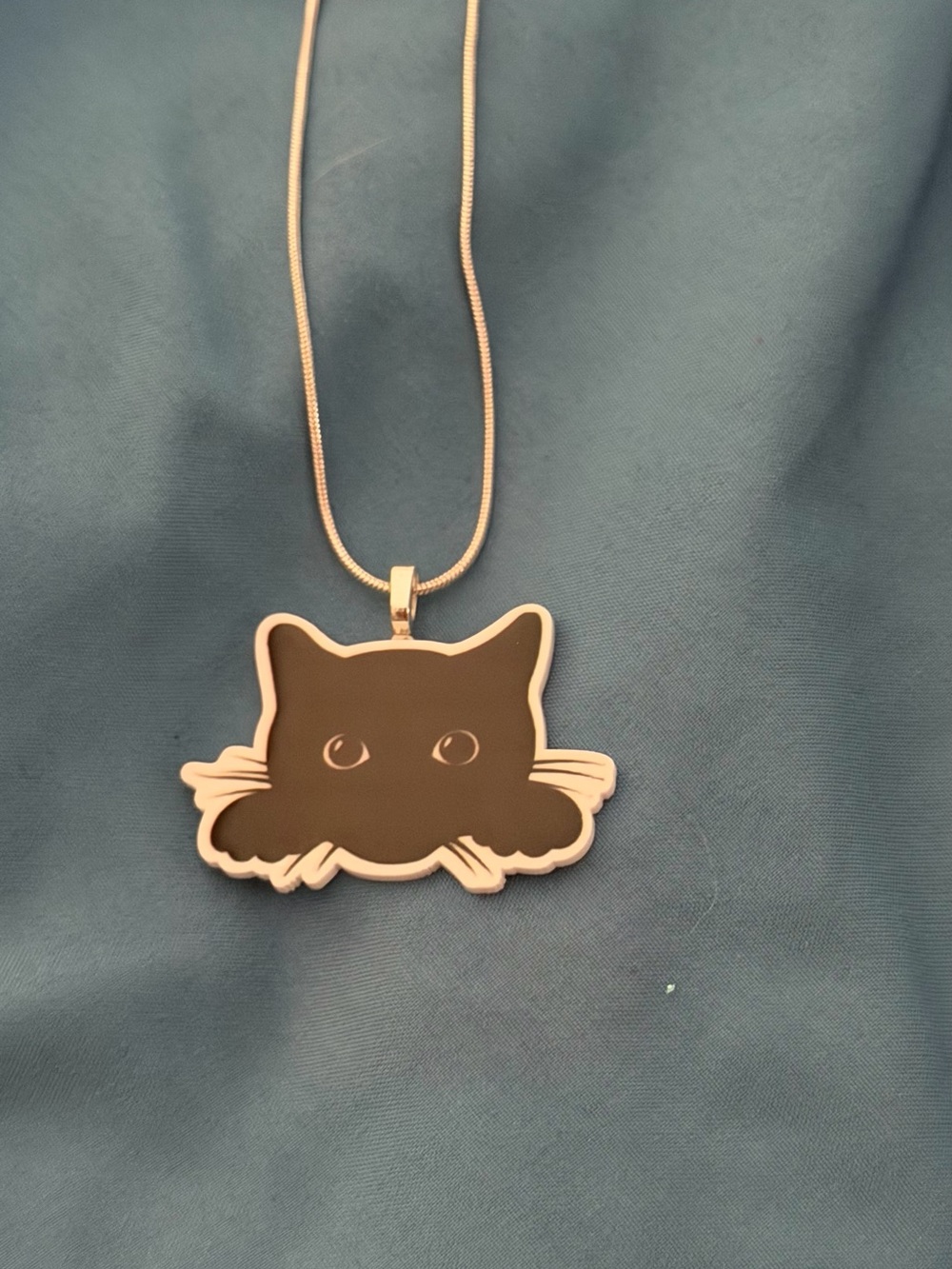 Cute Black Cat Pendant Necklace